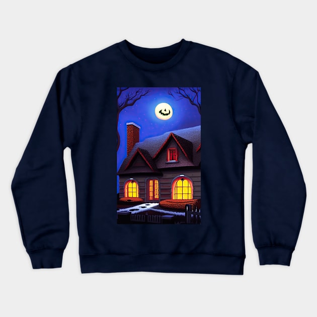 Halloween house Crewneck Sweatshirt by KirlexDream